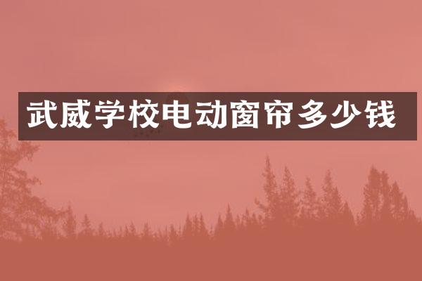 武威学校电动窗帘多少钱