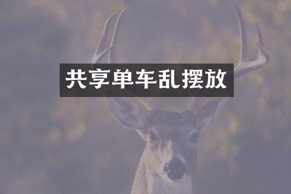 共享单车乱摆放