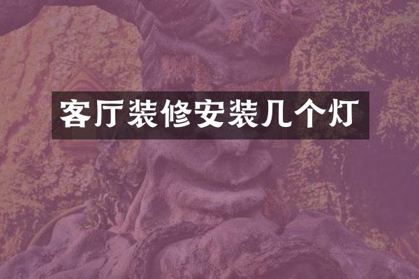 客厅装修安装几个灯