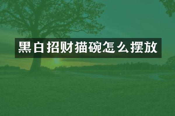黑白招财猫碗怎么摆放