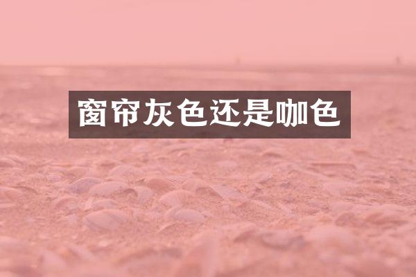 窗帘灰色还是咖色