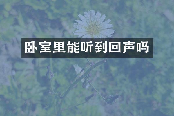 卧室里能听到回声吗