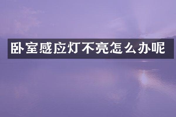 卧室感应灯不亮怎么办呢