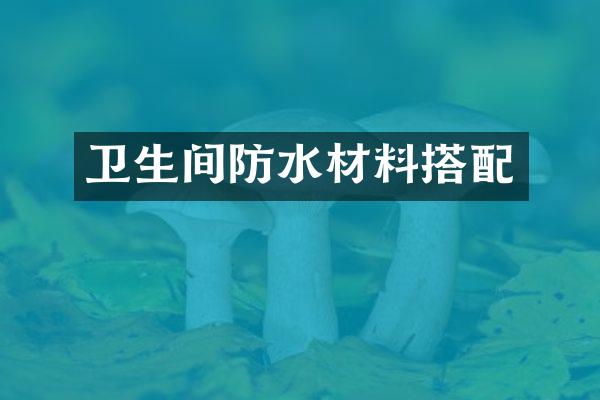 卫生间防水材料搭配