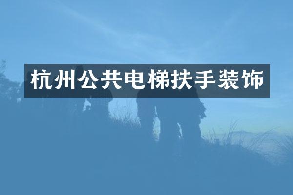 杭州公共电梯扶手装饰