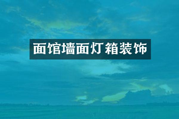 面馆墙面灯箱装饰