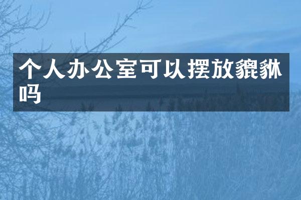 个人办公室可以摆放貔貅吗