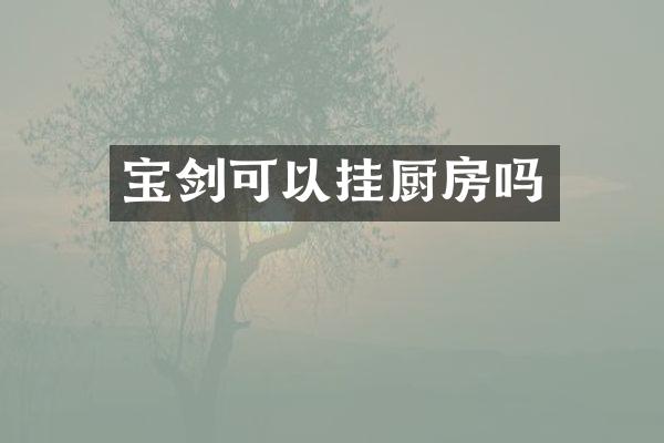 宝剑可以挂厨房吗