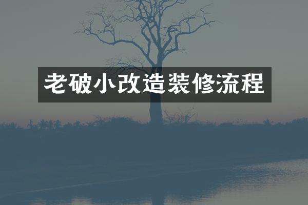 老破小改造装修流程
