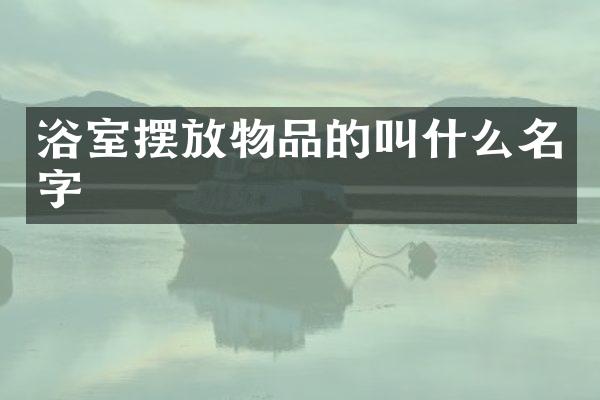 浴室摆放物品的叫什么名字