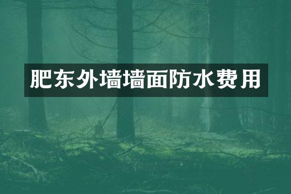 肥东外墙墙面防水费用