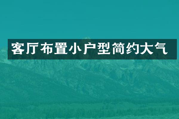 客厅布置小户型简约大气