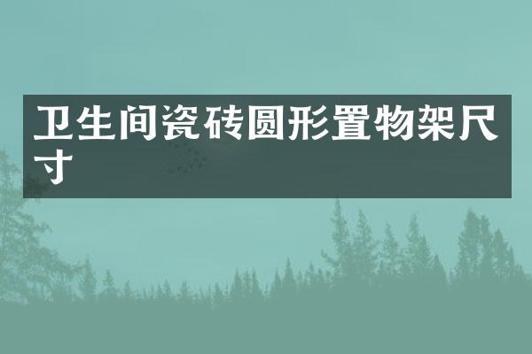 卫生间瓷砖圆形置物架尺寸