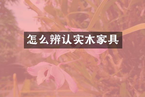 怎么辨认实木家具