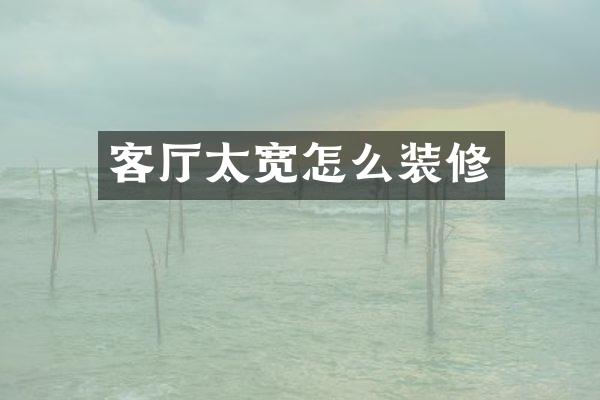 客厅太宽怎么装修