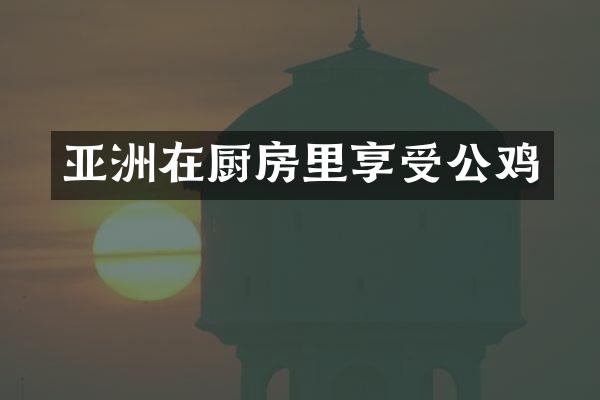 亚洲在厨房里享受公鸡