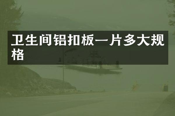 卫生间铝扣板一片多大规格
