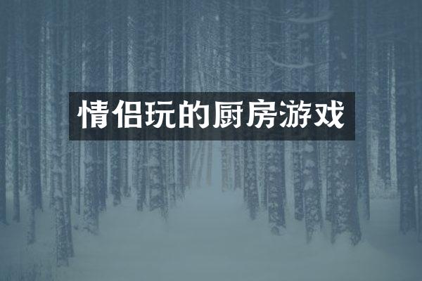 情侣玩的厨房游戏