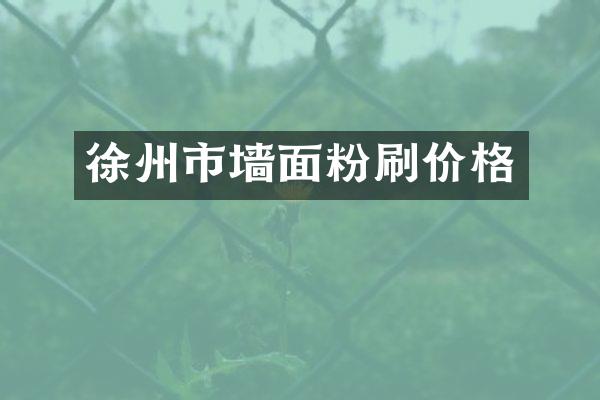徐州市墙面粉刷价格