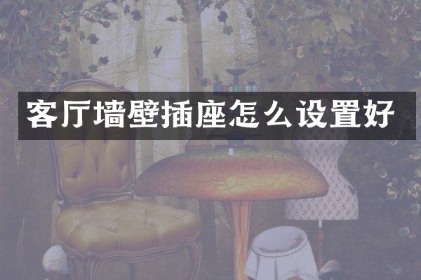 客厅墙壁插座怎么设置好