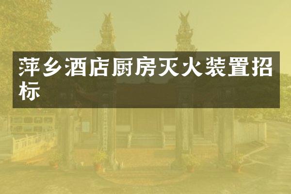 萍乡酒店厨房灭火装置招标