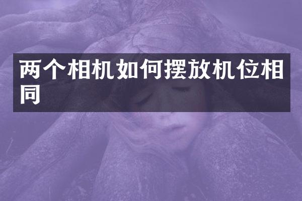 两个相机如何摆放机位相同