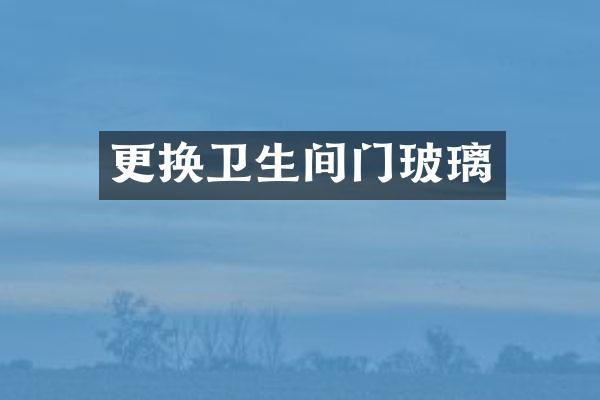 更换卫生间门玻璃