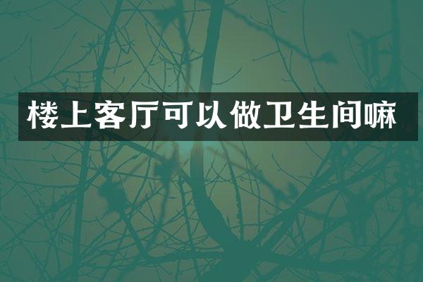 楼上客厅可以做卫生间嘛