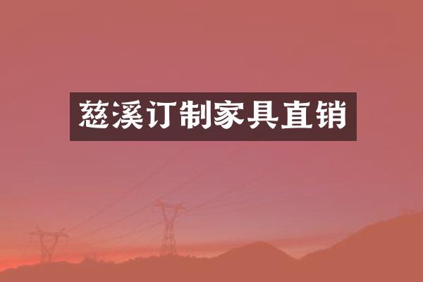 慈溪订制家具直销