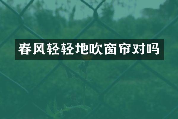 春风轻轻地吹窗帘对吗