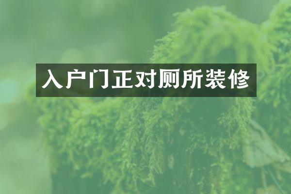 入户门正对厕所装修
