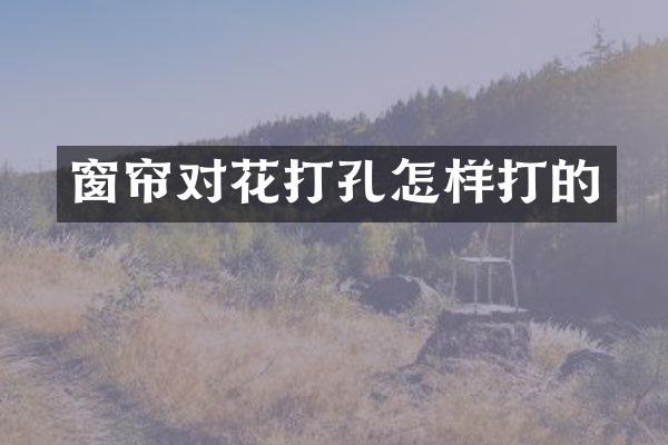 窗帘对花打孔怎样打的