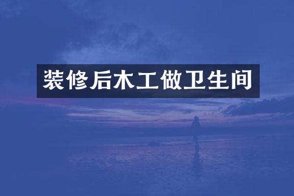 装修后木工做卫生间