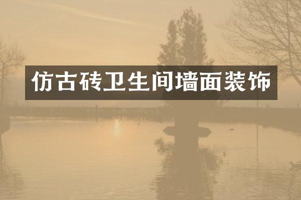 仿古砖卫生间墙面装饰