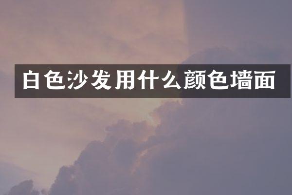 白色沙发用什么颜色墙面
