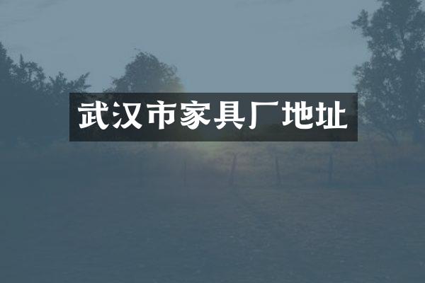 武汉市家具厂地址