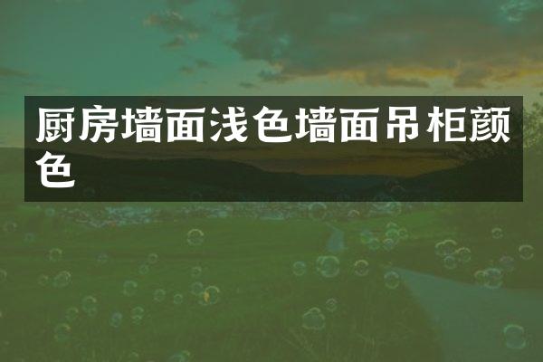 厨房墙面浅色墙面吊柜颜色