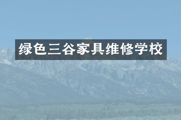 绿色三谷家具维修学校