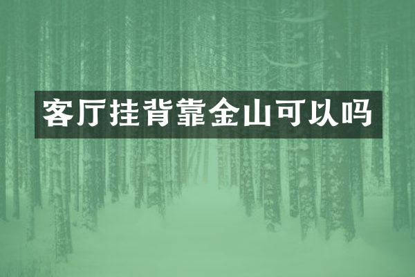 客厅挂背靠金山可以吗
