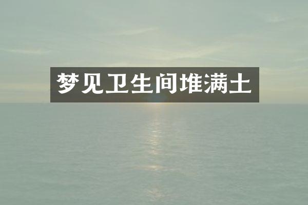 梦见卫生间堆满土