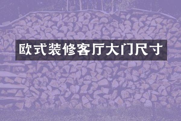 欧式装修客厅大门尺寸