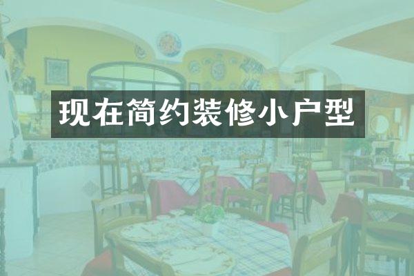 现在简约装修小户型