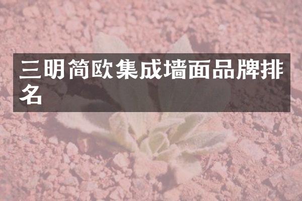 三明简欧集成墙面品牌排名