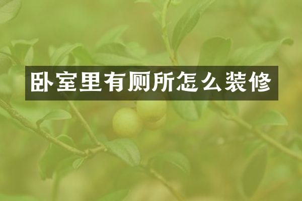 卧室里有厕所怎么装修