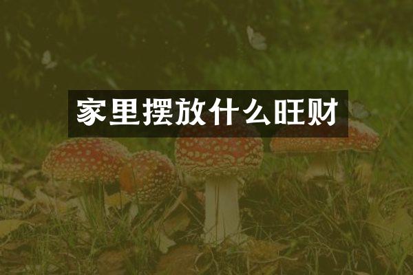 家里摆放什么旺财