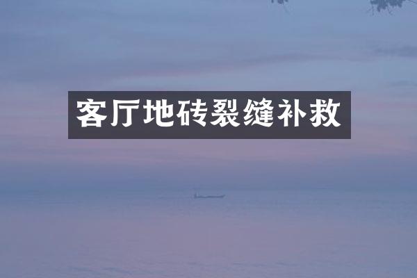 客厅地砖裂缝补救