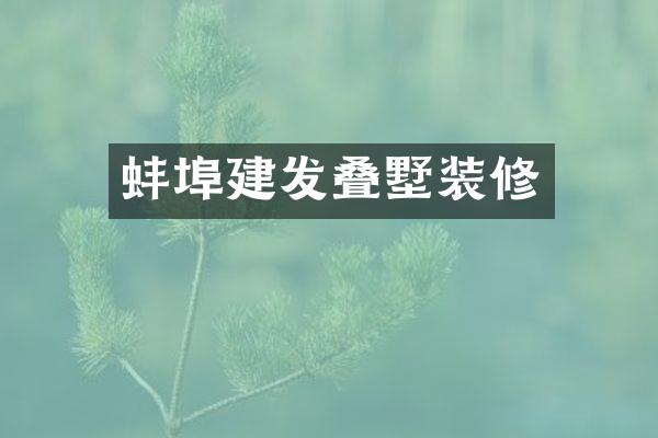 蚌埠建发叠墅装修