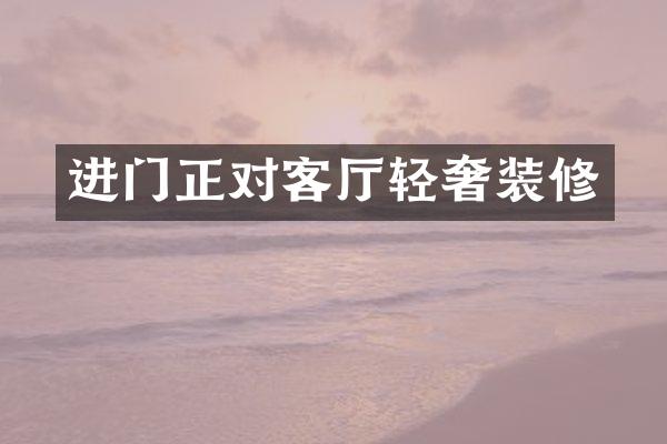 进门正对客厅轻奢装修
