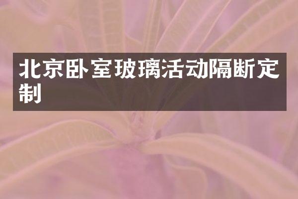北京卧室玻璃活动隔断定制