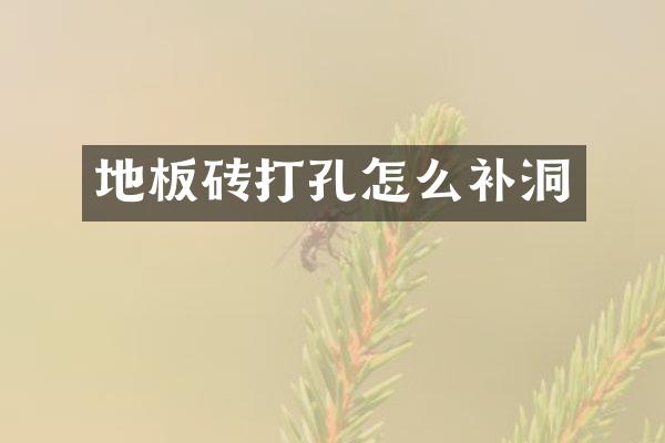 地板砖打孔怎么补洞